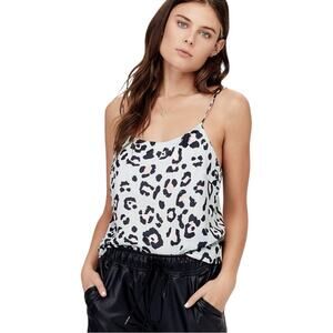 DAVID LERNER NY Eva Leopard Print Scoop Neck Cami Tank Top Size S